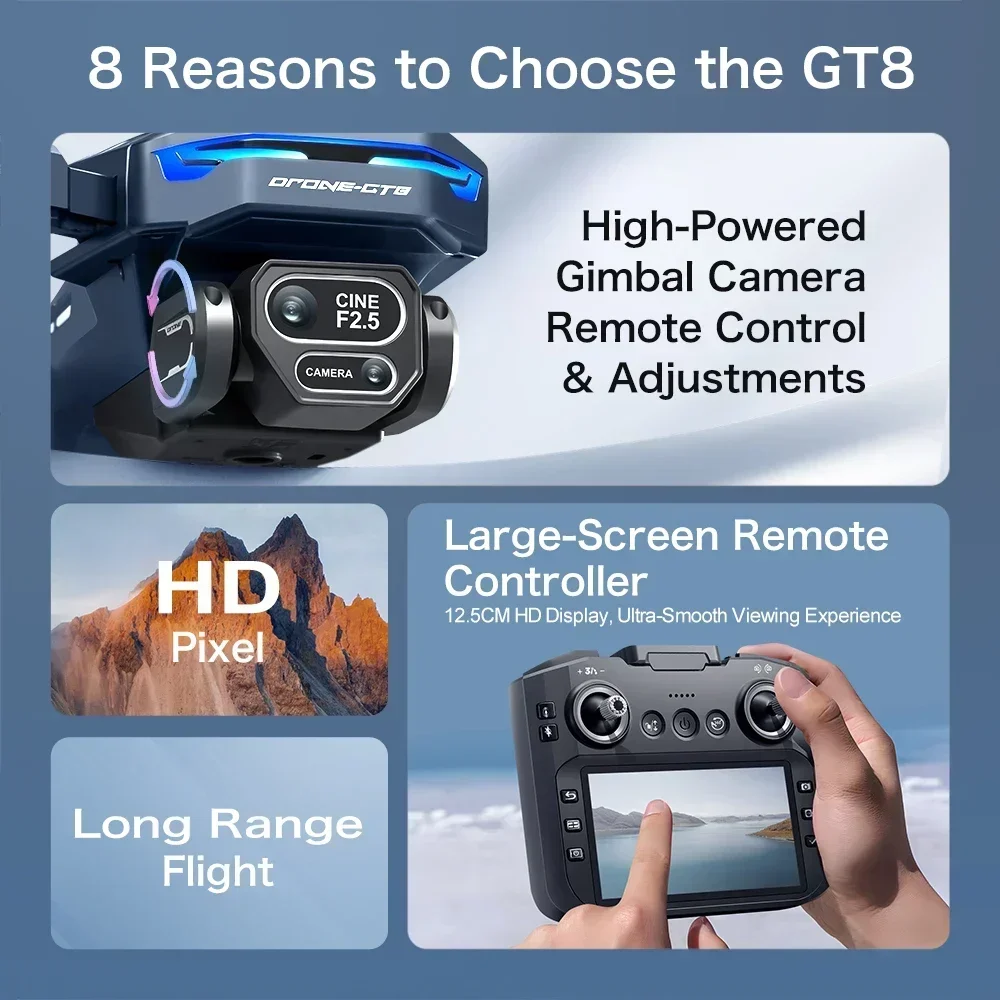 Drone 4K HD GT8 Camera Obstacl - Drone Multispectral ulasan dan harga