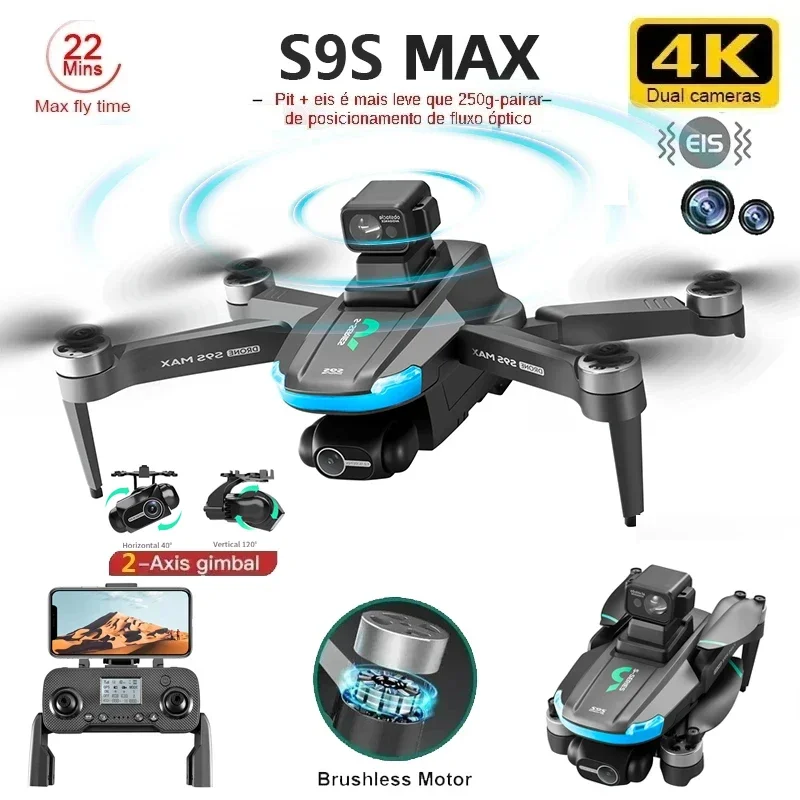 NEW S9S MAX MINI Drone 4K 2-Ax - Drone Lidar ulasan dan harga