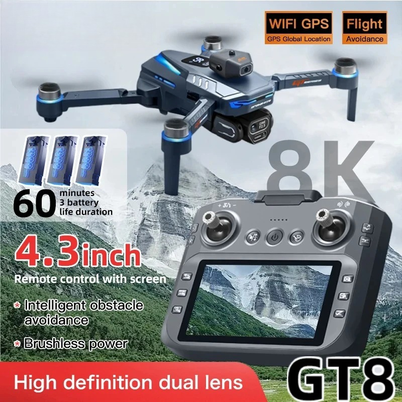 Original GT8 Drone 8K Professi - Drone Surveying ulasan dan harga