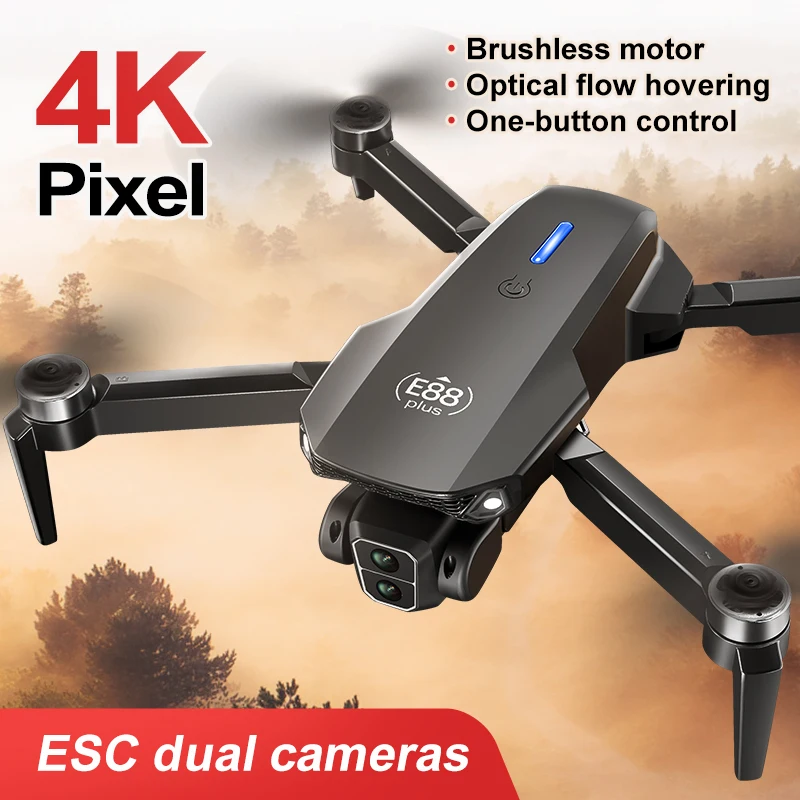 New E88 Plus Quadcopter Drone: - Drone Lidar ulasan dan harga