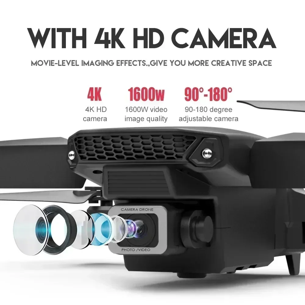 E88 Pro WIFI FPV Drone Wide An - Drone Lidar ulasan dan harga